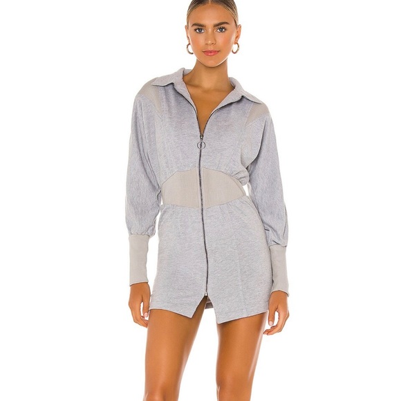 NWOT - Lovers + Friends Carolina Mini Dress in Heather Grey - Picture 1 of 4